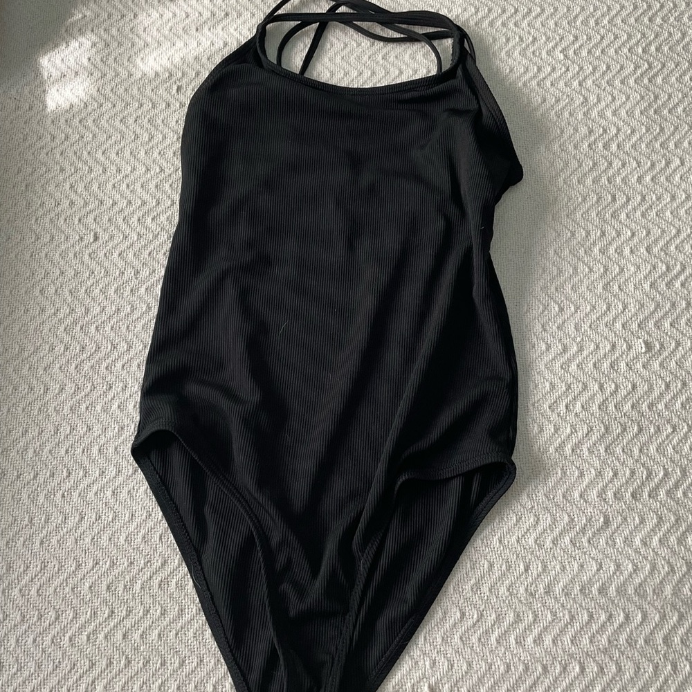 Black One-Piece Swimsuit